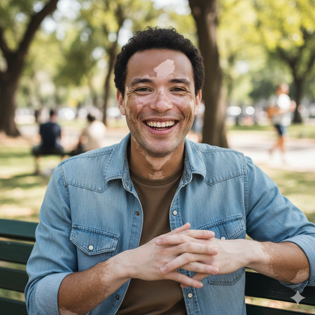 O vitiligo é uma condição global que afeta entre 0,5% a 2% da população mundial, não escolhendo raça ou género. No Brasil, dados do consenso da SBD indicam uma prevalência de aproximadamente 0,54%, com idade média de início aos 13 anos para a forma segmentar e 22 anos para a não segmentar. Embora possa surgir em qualquer fase da vida, cerca de metade dos pacientes manifesta os primeiros sinais antes dos 20 anos. Além disso, existe um forte componente genético, com cerca de 20% dos portadores apresentando histórico familiar da doença.