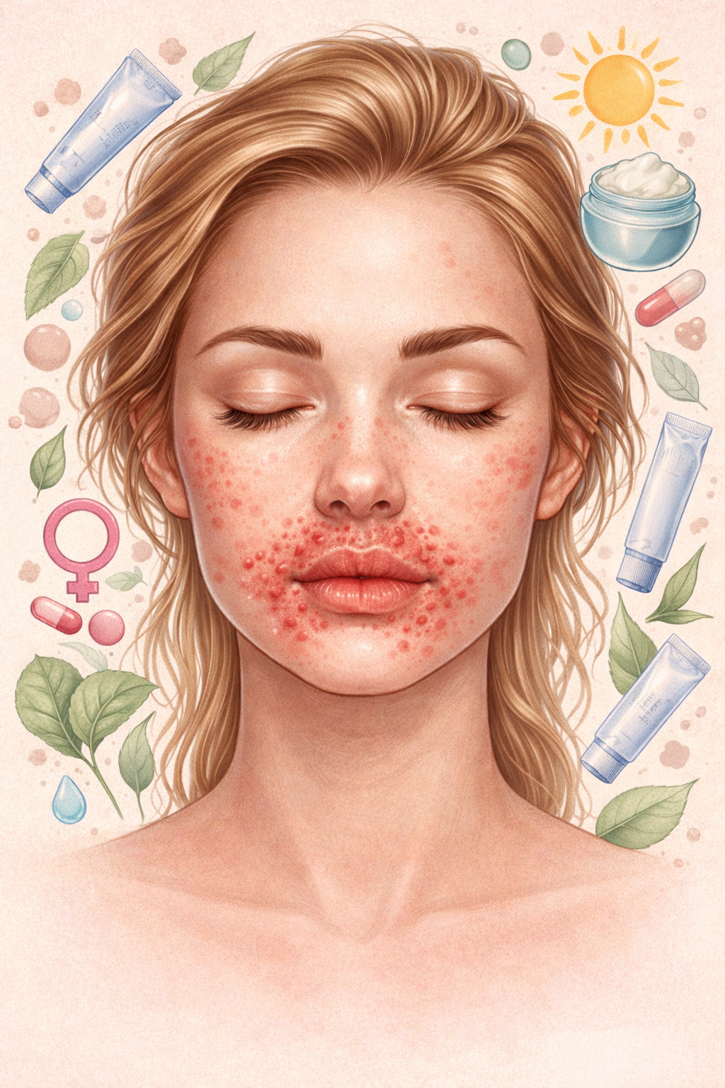 A dermatite perioral é mais frequente em mulheres entre 20 e 45 anos, sendo muitas vezes ligada a alterações hormonais e ao uso de múltiplos produtos faciais. A rotina moderna de "skincare" complexa e o uso constante de maquiagens pesadas facilitam o desequilíbrio da pele feminina, que é mais sensível. Além disso, períodos de estresse e flutuações do ciclo menstrual podem atuar como gatilhos para o surgimento das bolinhas. É uma condição frustrante, mas que responde bem quando simplificamos os cuidados diários.