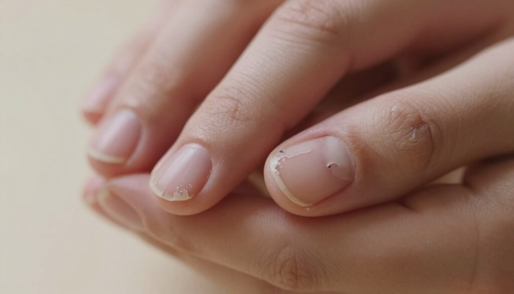 unhas que descamam